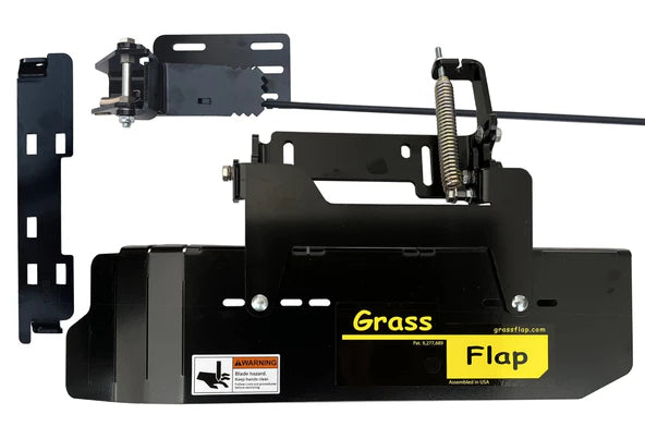 41SM70-5D-A1 GrassFlap™ brand chute blocker Direct Bolt with Steel Blocker Plate and SED pedal Includes Scag No-Drill Mount