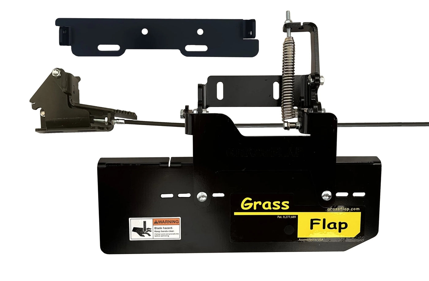 44S2M70-5-A23 GrassFlap Direct Bolt with Steel Blocker Plate and SE pedal Includes Scag No-Drill Mount GrassFlap GrassFlap 