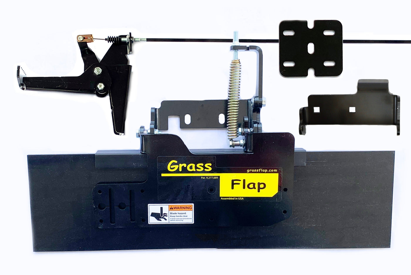 412T70-6-A3 Low Profile Heavy-Duty GrassFlap with RE Pedal Includes No-Drill Mount & Pedal Mounting Plate