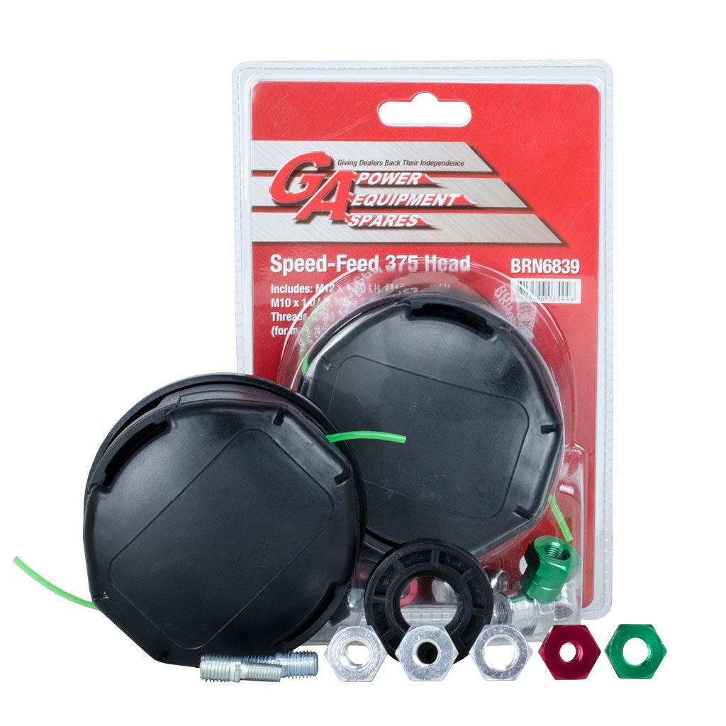 BRN6839 SPEED FEED 375 LEFT HAND SMALL PREMIUM QUALITY NYLON HEAD - Mowermerch More spare parts for all your power equipment needs available. From mower spare parts to all other power equipment spare parts we have them all. If your gardening equipment needs new spare parts, check us out!