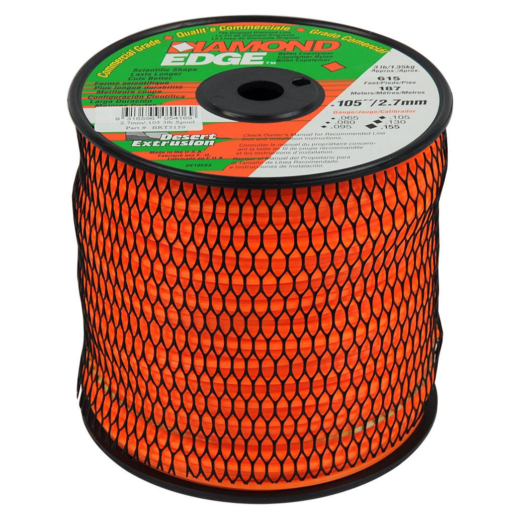 BRT5159 DIamond Edge Trimmer Line .105″ / 2.70MM SPOOL LENGTH 189M - Mowermerch More spare parts for all your power equipment needs available. From mower spare parts to all other power equipment spare parts we have them all. If your gardening equipment needs new spare parts, check us out!
