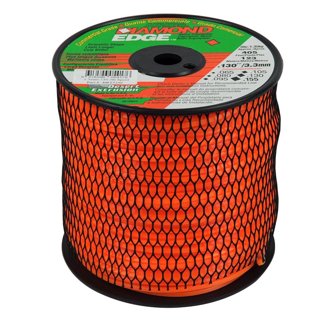 BRT5160 DIamond Edge Trimmer Line .130″ / 3.30MM SPOOL LENGTH 123M - Mowermerch More spare parts for all your power equipment needs available. From mower spare parts to all other power equipment spare parts we have them all. If your gardening equipment needs new spare parts, check us out!
