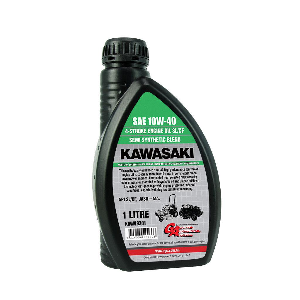 KAWASAKI OIL SAE 10W40  SEMI-SYNTHETIC 4-STROKE ENGINE  1L KAW99301 - Mowermerch More spare parts for all your power equipment needs available. From mower spare parts to all other power equipment spare parts we have them all. If your gardening equipment needs new spare parts, check us out!