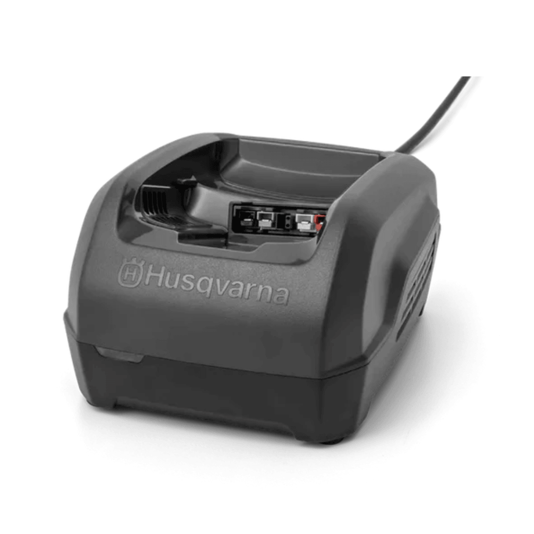 Husqvarna Battery Charger QC250 9679701-05 - Mowermerch More spare parts for all your power equipment needs available. From mower spare parts to all other power equipment spare parts we have them all. If your gardening equipment needs new spare parts, check us out!