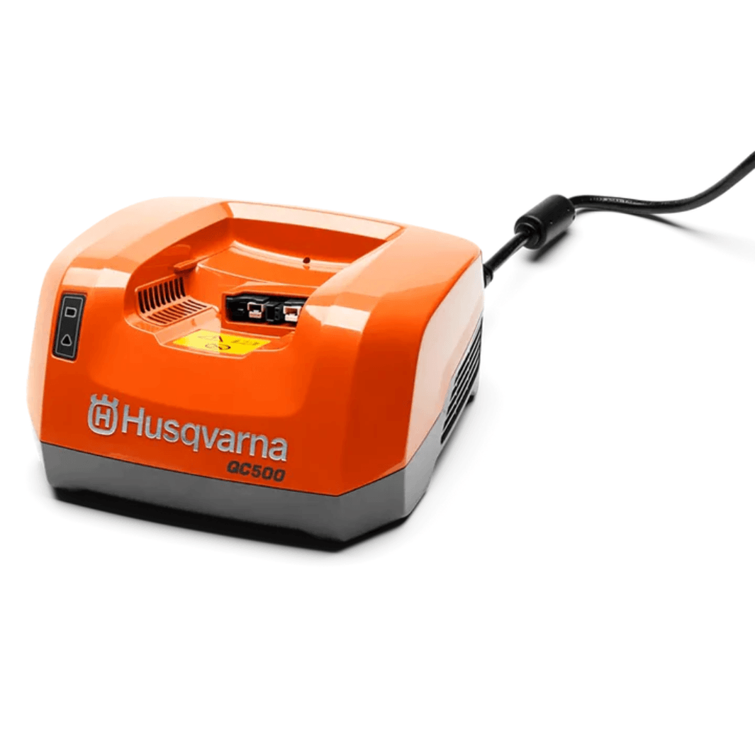 Husqvarna Battery Charger QC500 9704495-05 - Mowermerch More spare parts for all your power equipment needs available. From mower spare parts to all other power equipment spare parts we have them all. If your gardening equipment needs new spare parts, check us out!