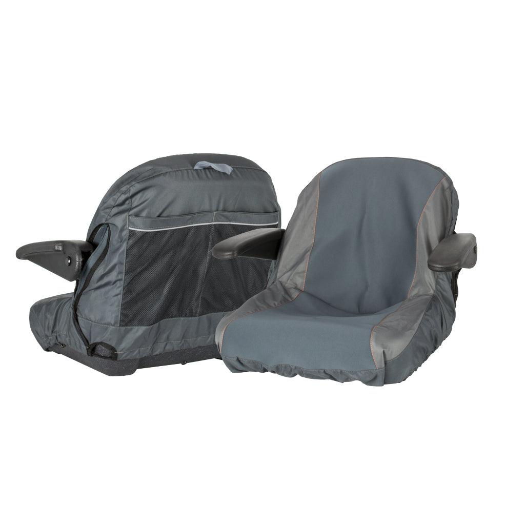 TRACTOR SEAT COVER W/ ARM REST  SMALL (PREMIUM QUALITY  NEOPRENE PANELLED) SEA7963 - Mowermerch More spare parts for all your power equipment needs available. From mower spare parts to all other power equipment spare parts we have them all. If your gardening equipment needs new spare parts, check us out!